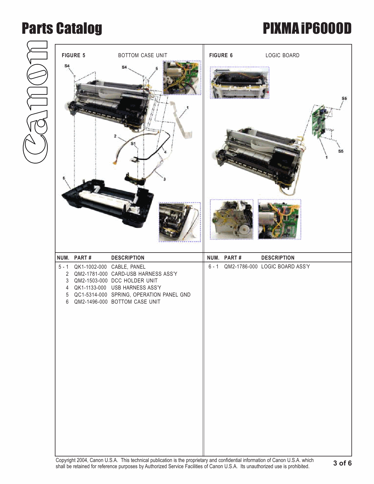 Canon PIXMA iP6000D Parts Catalog Manual-4